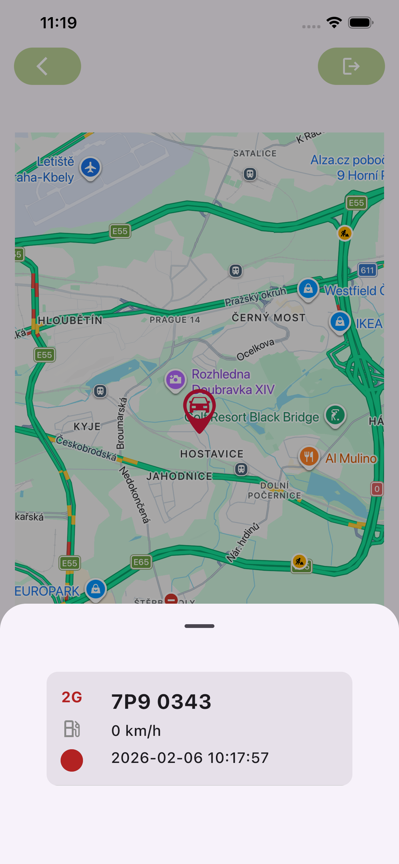 EUTracker telematikai alkalmazás Teltonika 4G GPS nyomkövető eszköz pozíciója GoogleMaps térképen