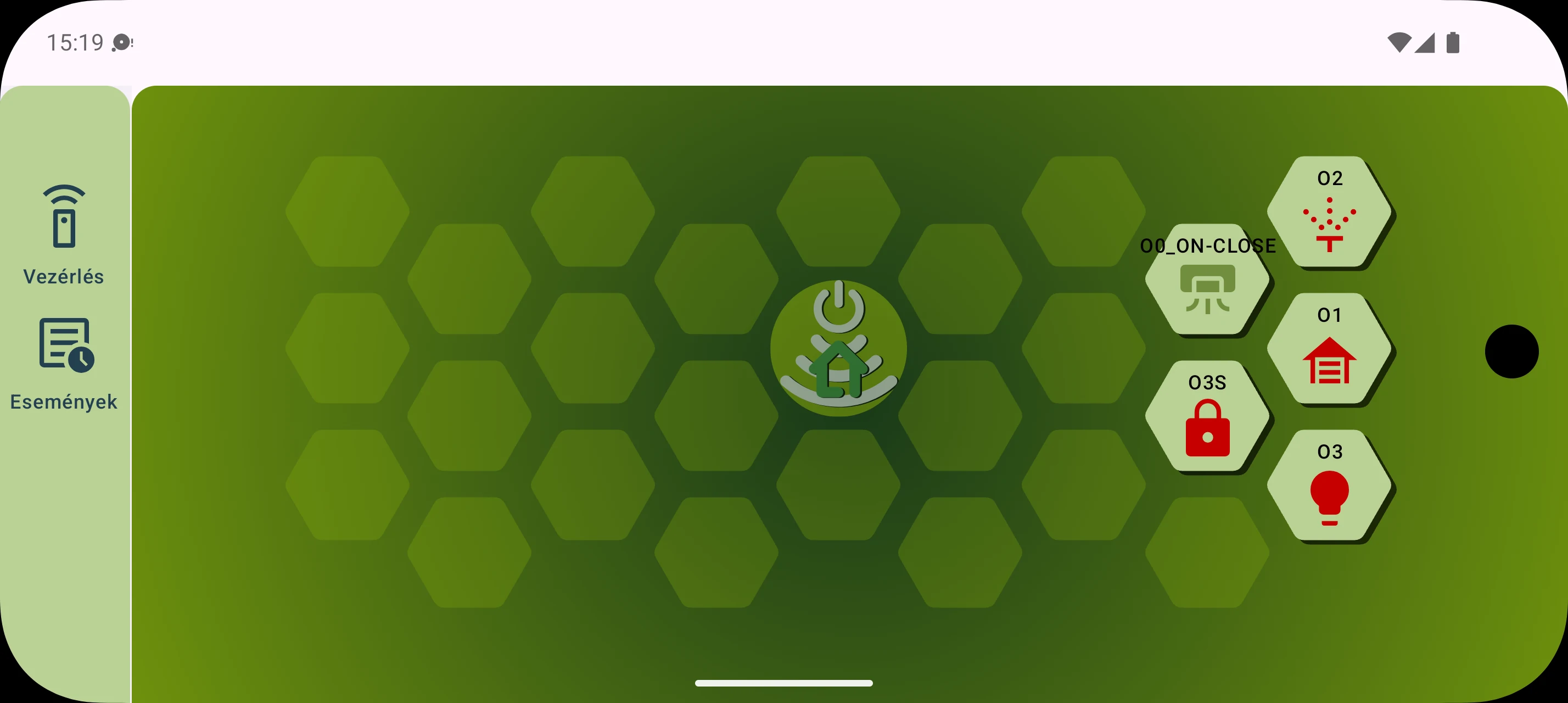 Smart Control okos otthon alkalmazás vezérlésekkel képernyőkép